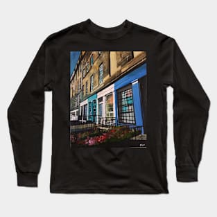 Edinburgh, Blue Shop, White Shop Long Sleeve T-Shirt